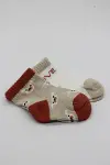 Bistyle 2'Li Love Dog Penye Soket Çorap 10118 Bej-4