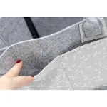 BabyJem Keçe Anne Bebek Bakım Çantası 772 Gri Çiçek-4