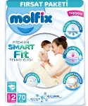 Molfix Premium Bebek Bezi Fırsat Paketi 2 Beden 3-6 Kg 70 Adet-1