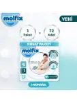 Molfix Premium Bebek Bezi Fırsat Paketi 1 Beden 2-5 Kg 72 Adet-2