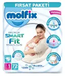 Molfix Premium Bebek Bezi Fırsat Paketi 1 Beden 2-5 Kg 72 Adet-1