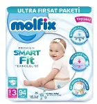 Molfix Premium Bebek Bezi Ultra Fırsat Paketi 3 Beden 4-9 Kg 94 Adet-1