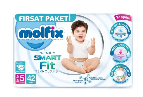 Molfix Premium Bebek Bezi Fırsat Paketi 5 Beden 11-18 Kg 42 Adet