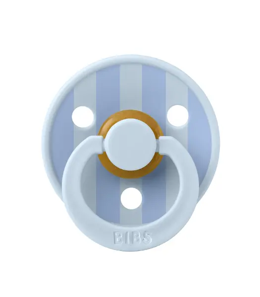 Bibs Studio Colour Block Kauçuk Emzik 0-6 Ay Baby Blue / Dusty Blue