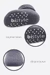 Bistyle 2'Li Çemberli Kaymaz Havlu Soket Çorap 10503 Gri-Antrasit-4