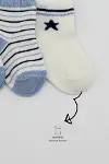 Bistyle 3'Lü Penye Boy And Girl Soket Çorap 10114 Mavi-5