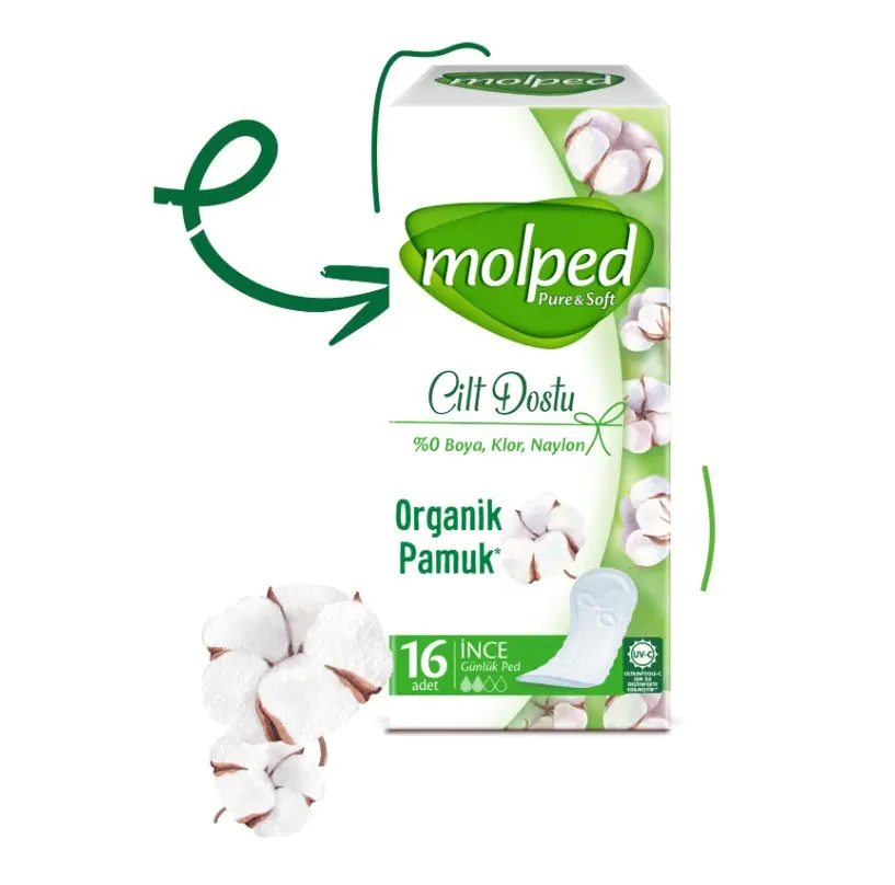 Molped Pure & Soft İnce Günlük Ped 16 Adet