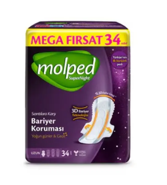 Molped SüperNight Uzun Ped Mega 34'lü