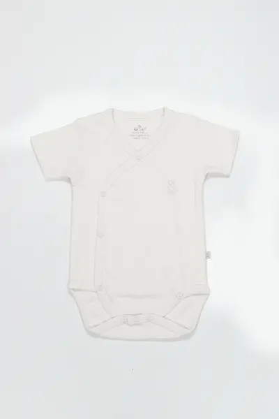 Bistyle Organik Natural Basic Style Kruvaze Yarım Kol Body BS17101 Ekru