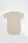 Bistyle Organik Natural Basic Style Kruvaze Yarım Kol Body BS17101 Bej-1