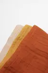 Bistyle 6'lı Müslin Mendil 20x20 cm 90106 Kiremit Bej Hardal-3