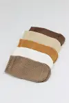 Bistyle 5'li Penye Soket Kutulu Basic Çorap 10131 Bej-4