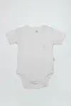 Bistyle Organik Natural Basic Style Yarım Kol Body BS17103 Beyaz-1