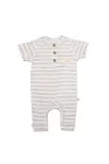 Bistyle Line Colors Yarım Kol Patiksiz Tulum 15126 Bej-1