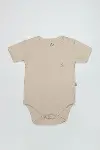 Bistyle Organik Natural Basic Style Yarım Kol Body BS17103 Bej-1