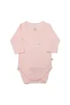 Bistyle Organic Modal Flying Balloons Kruvaze Uzun Kol Body BS17121 Pembe-1