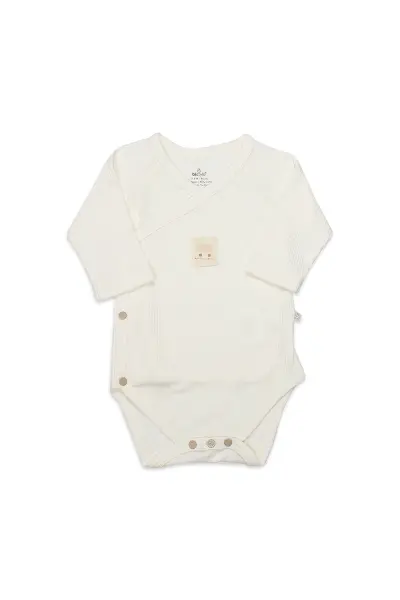 Bistyle Organic Modal Flying Balloons Kruvaze Uzun Kol Body BS17121 Ekru