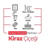 Sleepy Çiçek Serisi Yüzey Temizlik Havlusu 100 Adet Kiraz-6