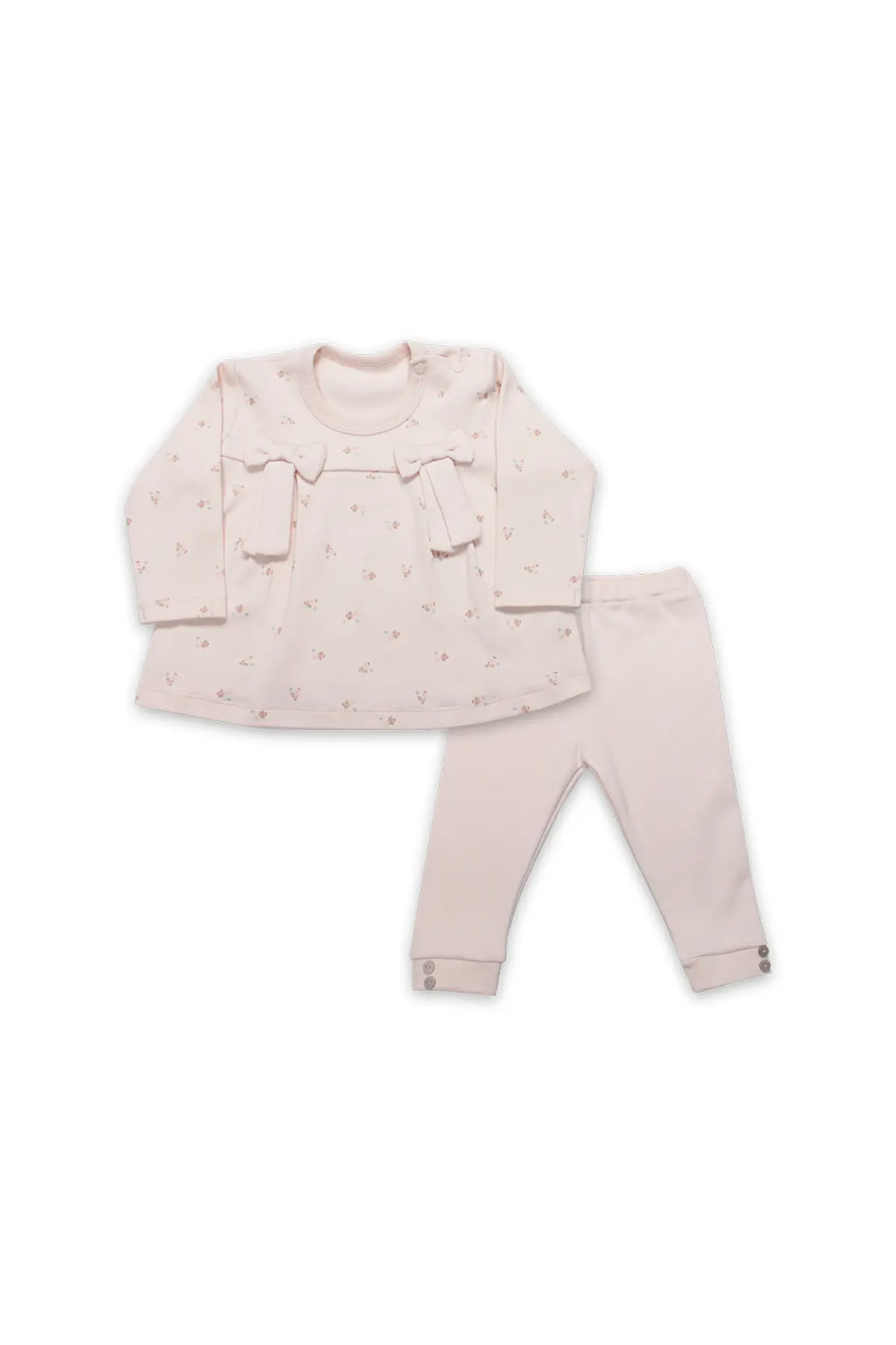 Bistyle Grow İn Love 2'Li Bebe Takım 14102 Pembe Ekru