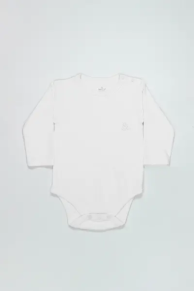 Bistyle Natural Basic Style Uzun Kol Body 17104 Beyaz