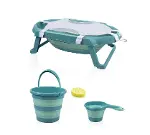 BabyJem Katlanır Banyo 5'Li Küvet Seti 596 Turkuaz-1