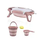 BabyJem Katlanır Banyo 5'Li Küvet Seti 596 Somon-1