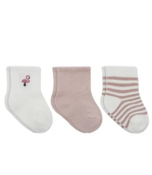 Bistyle Flamingo Girl 3'lü Penye Soket Çorap 10136 Gül Kurusu