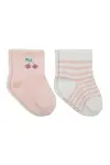 Bistyle Little Girl Penye Soket Çorap 2li 10139 Pembe Ekru-1
