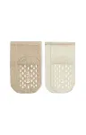 Bistyle Çemberli Basic Penye Kaymaz Soket Çorap 2li 10146 Bej-1