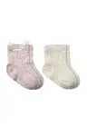 Bistyle Fiyonklu Penye Soket Çorap 2li 10149 Lila-1