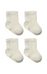 Bistyle Fiyonklu Penye Soket Çorap 2li 10150 Naturel-2