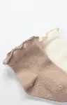 Bistyle 2li̇ Penye Soket Çorap Aksesuarlı Cute Ruffle 10153 Kahve-4