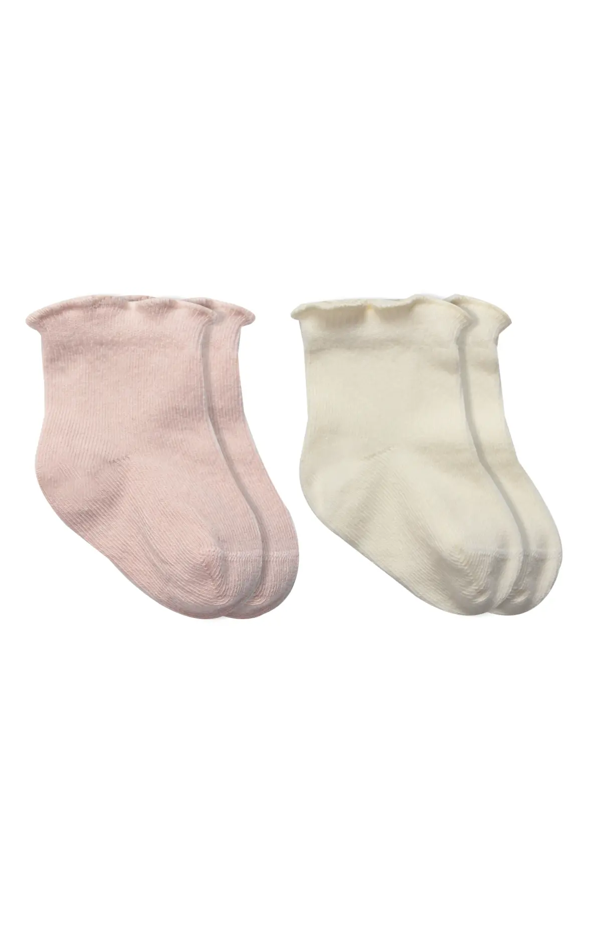 Bistyle 2li̇ Penye Soket Çorap Aksesuarlı Cute Ruffle 10153 Pudra