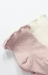 Bistyle 2li̇ Penye Soket Çorap Aksesuarlı Cute Ruffle 10153 Pudra-4