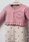 Moi Noi Flowers Şapkalı Tulum MNB1263 Mürdüm-3