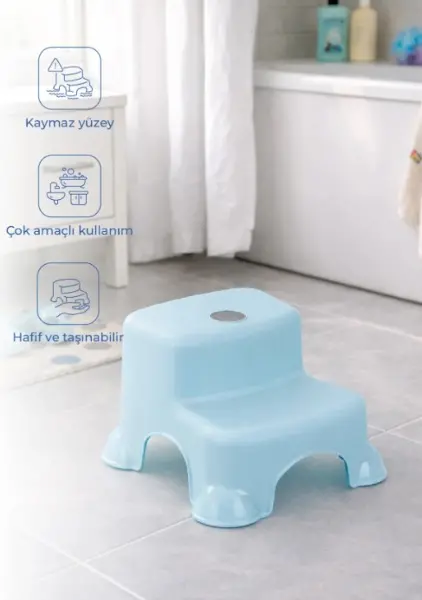 BabyJem Çok Amaçlı Katlı Basamak 516 (Yeni) Soft Mavi