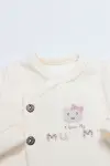 Bistyle Tulum Kadife I Love Mummy 15123 Ekru-2