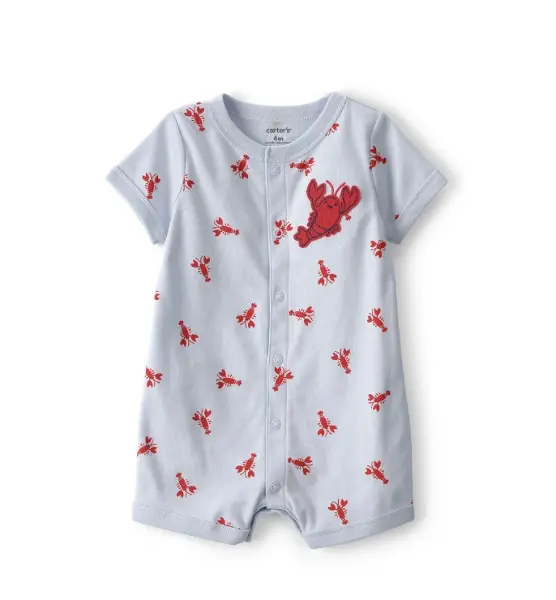 Carters Erkek Bebek Kısa Tulum 1V070610 Mavi