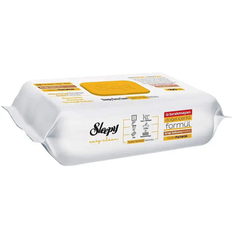 Sleepy Premium Yüzey Temizlik Havlusu 100 Adet Arap Sabunlu