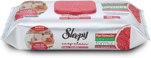 Sleepy Mutfak Temizlik Havlusu 50 Adet Greyfurt