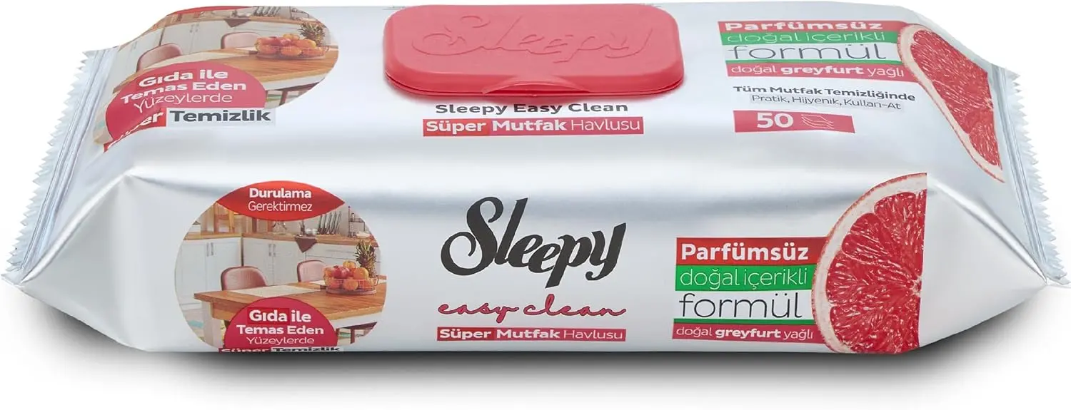 Sleepy Mutfak Temizlik Havlusu 50 Adet Greyfurt