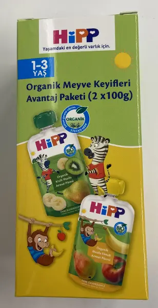 Hipp Organik Meyve Keyifleri Avantaj Paketi 2x100 Gr Sarı