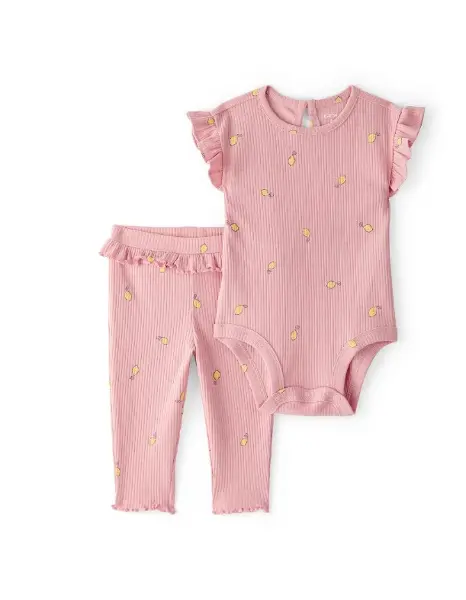 Carters Kız Bebek Body Pantolon Set 1U270010 Pembe