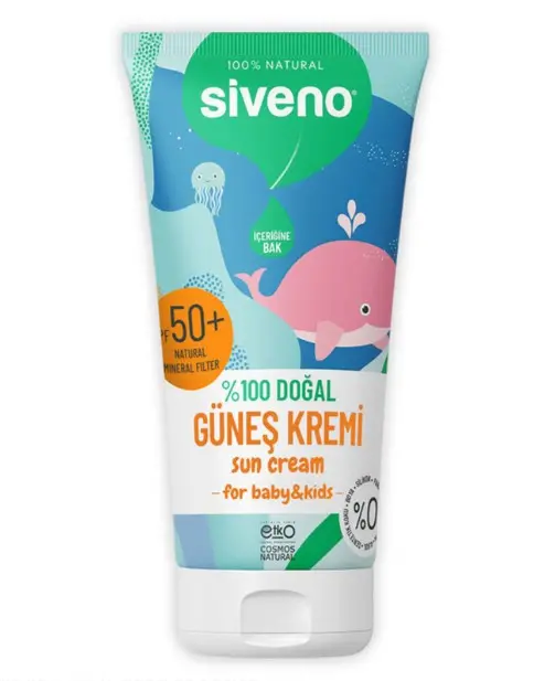 Siveno %100 Doğal Bebekler İçin Güneş Kremi 50 ml