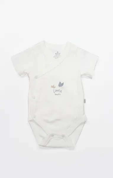 Bistyle Kruvaze Body Yarım Kol Little Boats 17152 Ekru