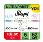 Sleepy Natural Double Soft Külot Bez Ultra Paket 6 Beden 62 Adet-1