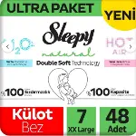 Sleepy Natural Double Soft Külot Bez Ultra Paket 7 Beden 48 Adet-1
