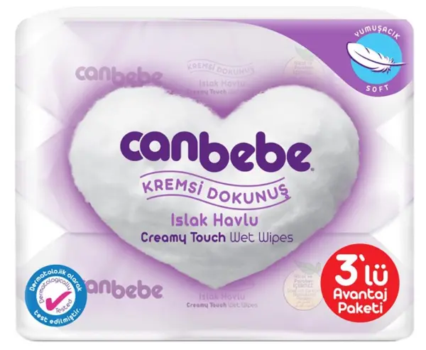 Canbebe Islak Havlu Mendil 3'Lü