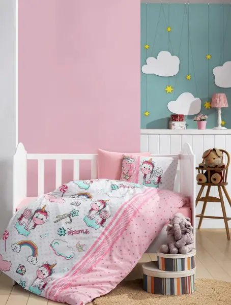 Cotton Box Flanel Bebek Nevresim Takımı Unicorn