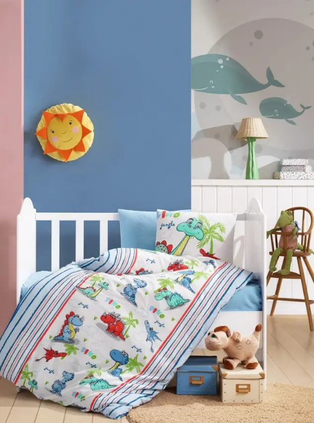 Cotton Box Flanel Bebek Nevresim Takımı Dino